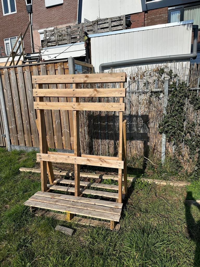 Houten kozijnen bok / opslagbok, Doe-het-zelf en Verbouw, Hout en Planken, Gebruikt, 25 tot 50 mm, Overige typen, Ophalen of Verzenden