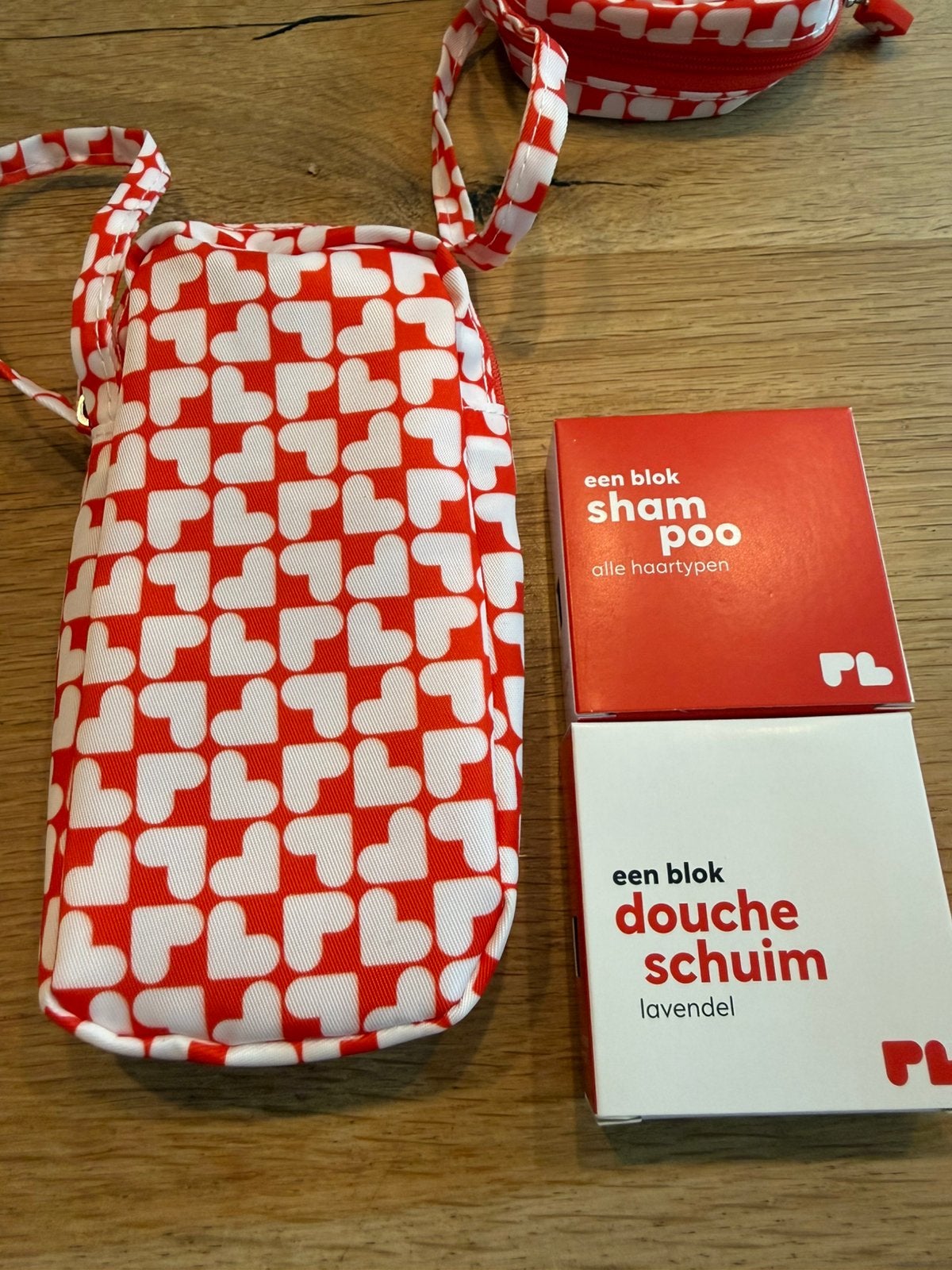 Tasje en 2 zeep blokken postcodeloterij, Sieraden, Tassen en Uiterlijk, Ophalen of Verzenden, Nieuw, Heer of Dame