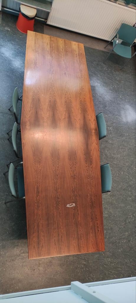 Houten vergadertafel / bestuurstafel, Huis en Inrichting, Tafels | Eettafels, Ophalen, Gebruikt, 100 tot 150 cm, 200 cm of meer