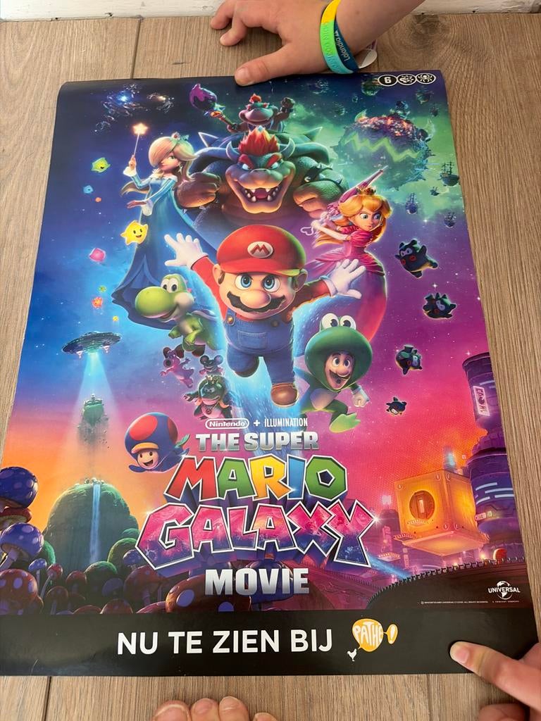 Super Mario Galaxy Movie Poster, Ophalen of Verzenden, A1 t/m A3, Film en Tv, Rechthoekig Staand