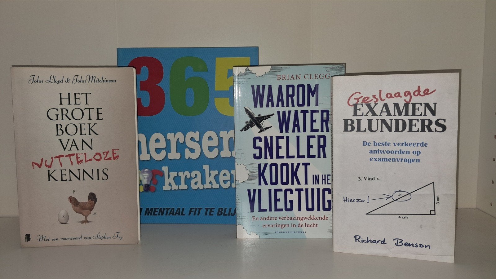 Boekenpakket: Kennis, hersenkrakers en humor, Ophalen of Verzenden, Zo goed als nieuw