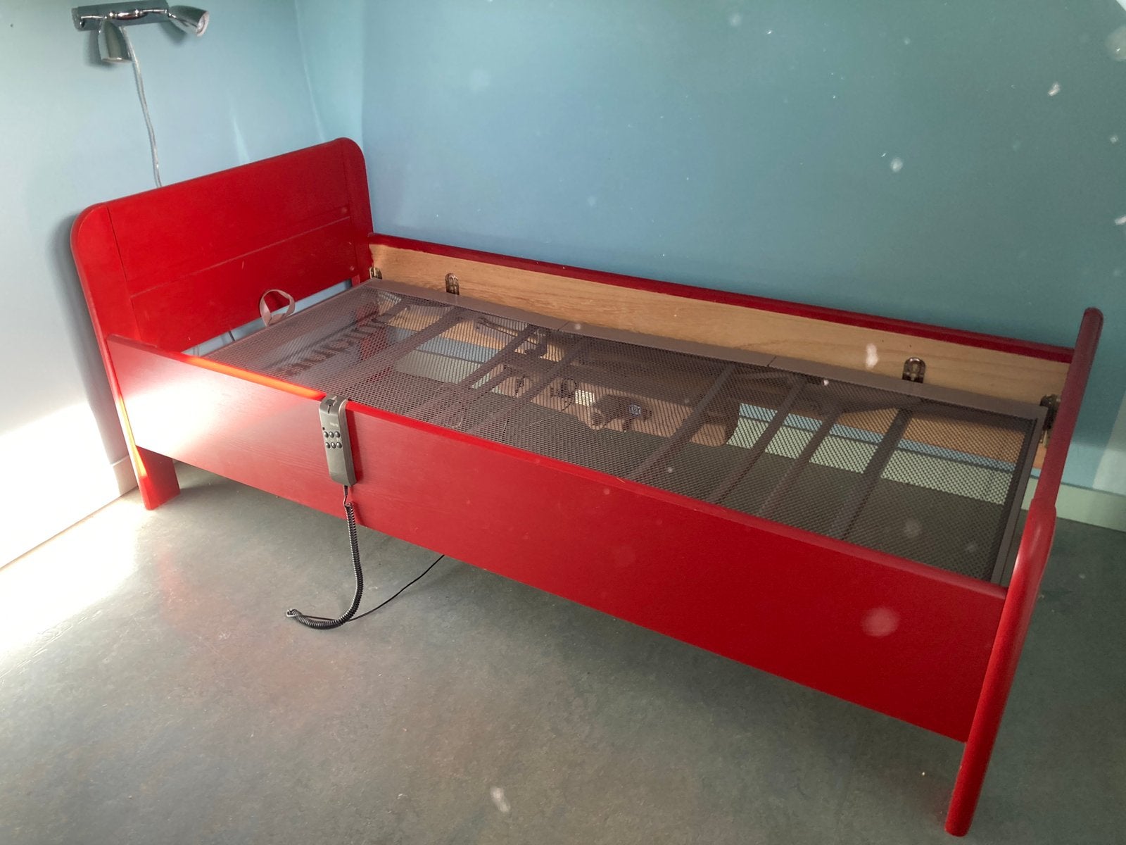 Eenpersoons bed, Auping, elektrisch verstelbaar, Ophalen, 90 cm, Eenpersoons, Strak, modern klassiek