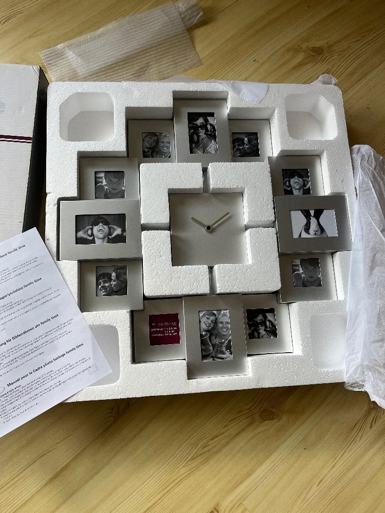 Fotolijstjes met klok (Nieuw), Ophalen, Nieuw, Wandklok