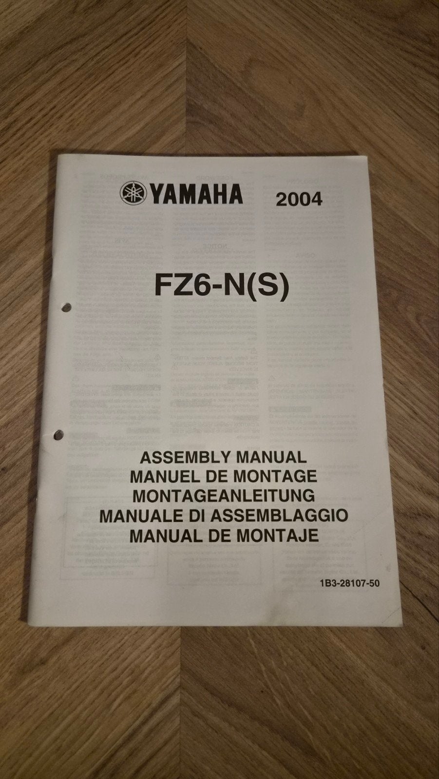 Yamaha FZ6-N(S) Montagehandleiding 2004, Ophalen of Verzenden, Yamaha
