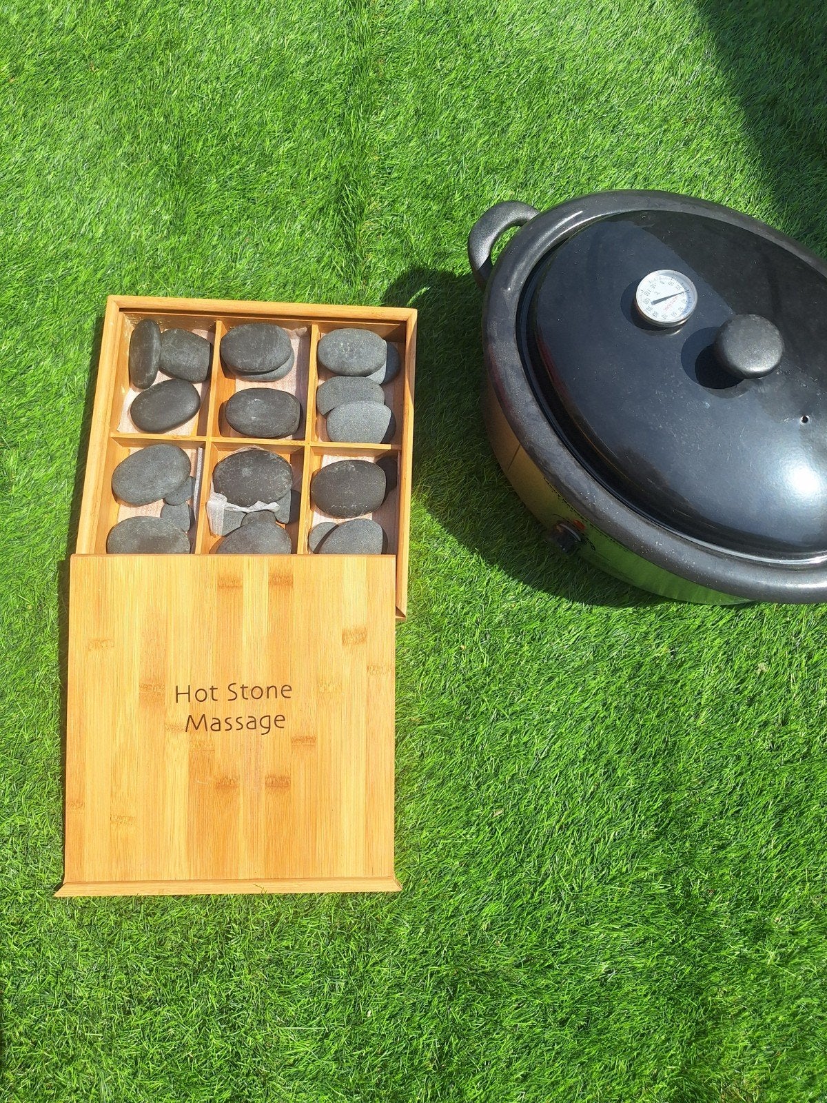 Hote stone met heater, Ophalen of Verzenden, Zo goed als nieuw