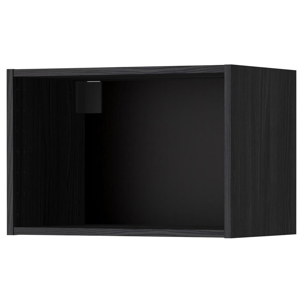 Nieuwe bovenkast Ikea, zwart hout nerf, Metod, Huis en Inrichting, Keuken | Keukenelementen, Ophalen, Zwart, Nieuw, 50 tot 100 cm