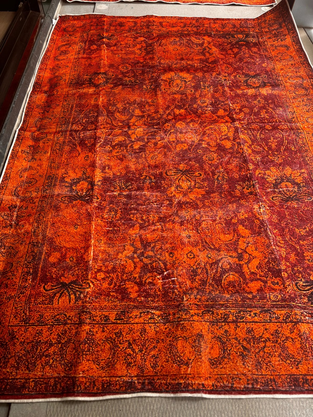 Nieuw Vloerkleed 160x230 cm - Binnen/Buiten & Wasbaar, Verzenden, 150 tot 200 cm, Oranje, Rechthoekig