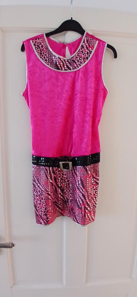 Roze disco jurk, Ophalen of Verzenden, Overige thema's, Kleding, Maat 34 (XS) of kleiner