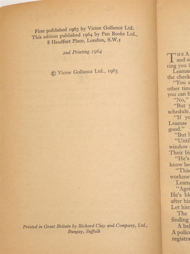 The Spy Who Came in from the Cold — Le Carré Vintage 1964, Ophalen of Verzenden, Gelezen