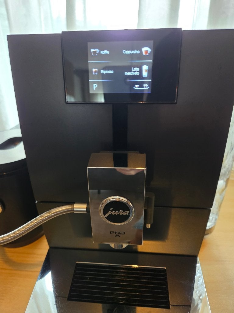 Jura ENA 8 Full Metro Black + Cool Control 0,6L - Topstaat, Jura, 10 kopjes of meer, Koffiemachine, Ophalen of Verzenden