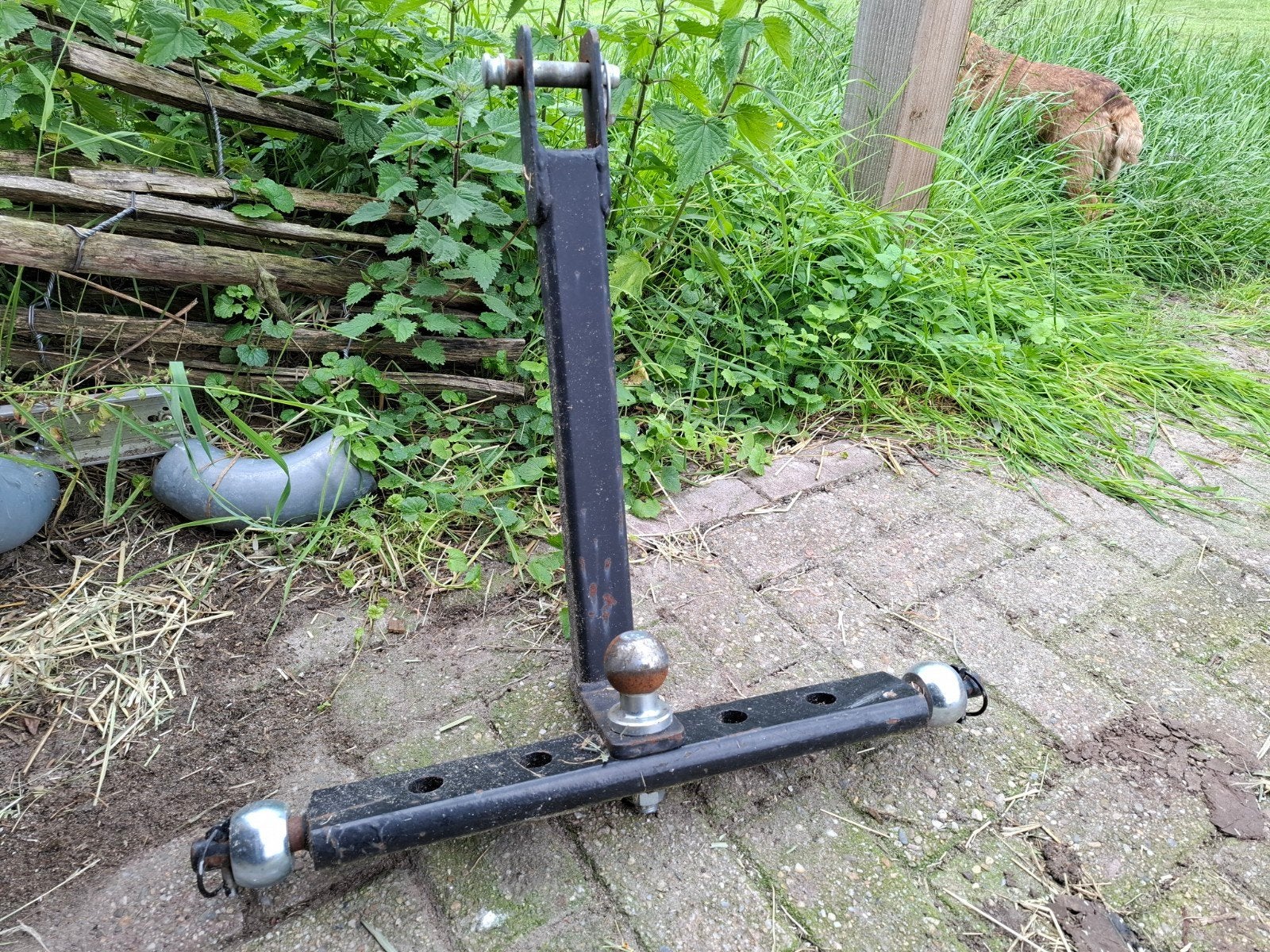 Trekhaak voor minitractor driehoek, Ophalen of Verzenden