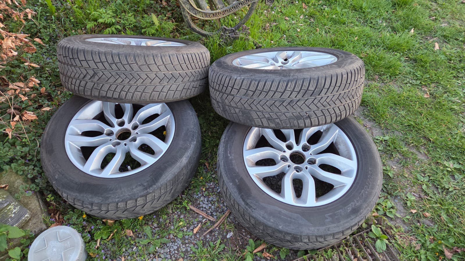 Originele BMW velgen X3 met winterbanden, Auto-onderdelen, Banden en Velgen, Ophalen, Gebruikt, Banden en Velgen, 17 inch