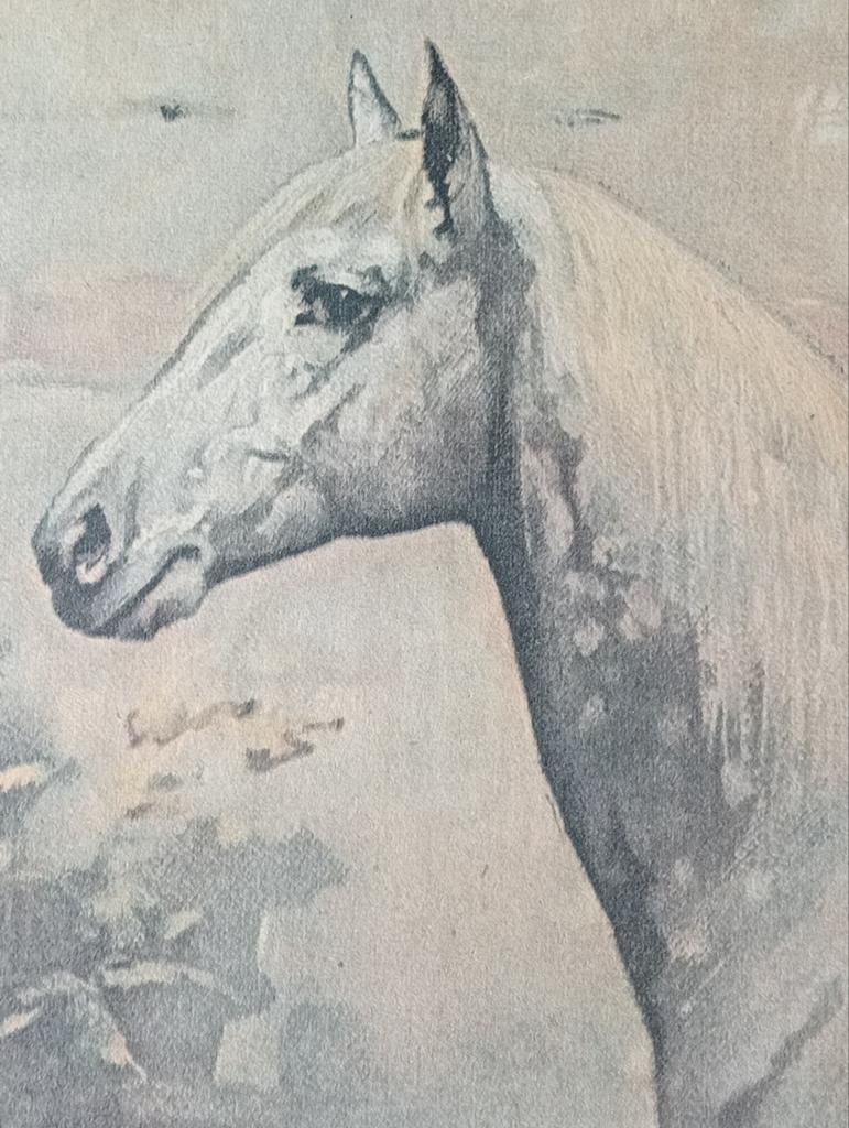 Otto Eerelman prent Paard, Ophalen of Verzenden, Voor 1940, Gebruikt, Overige onderwerpen