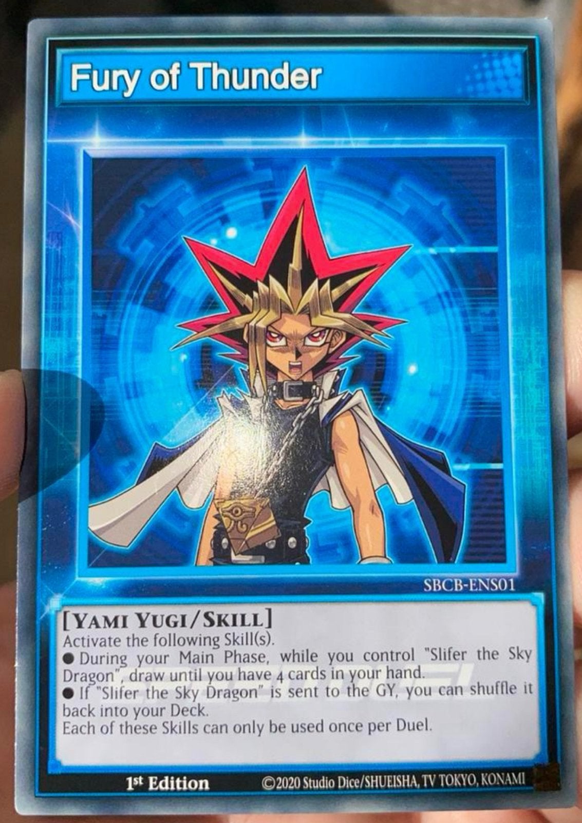 Yu-Gi-Oh! Fury of Thunder SBCB 1st Edition !, Hobby en Vrije tijd, Verzamelkaartspellen | Yu-gi-Oh!, Ophalen of Verzenden, Gebruikt