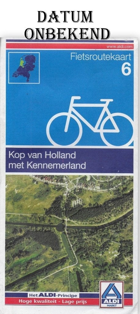 pl16- Aldi Plattegrond Kop van Holland en Kennemerland, Boeken, Gelezen, Ophalen of Verzenden, Landkaart, 1800 tot 2000