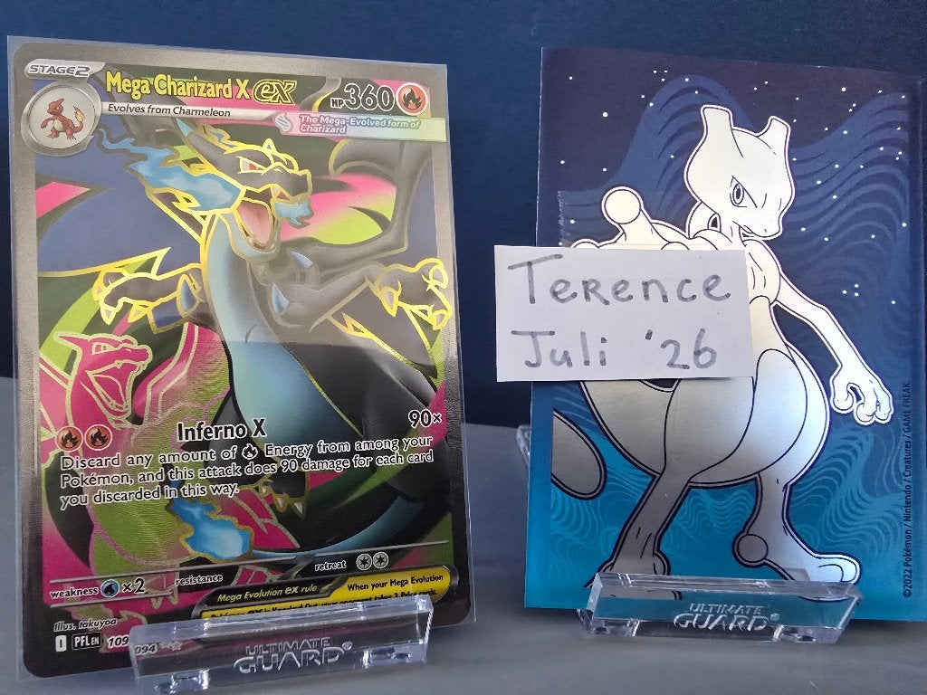 Mega Charizard X ex (PFL 109) Pokémon kaart, Ophalen of Verzenden, Nieuw, Losse kaart, Foil