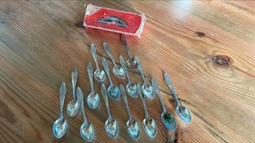 15 vintage theelepels, koffielepels van het merk Wellner, Ophalen of Verzenden
