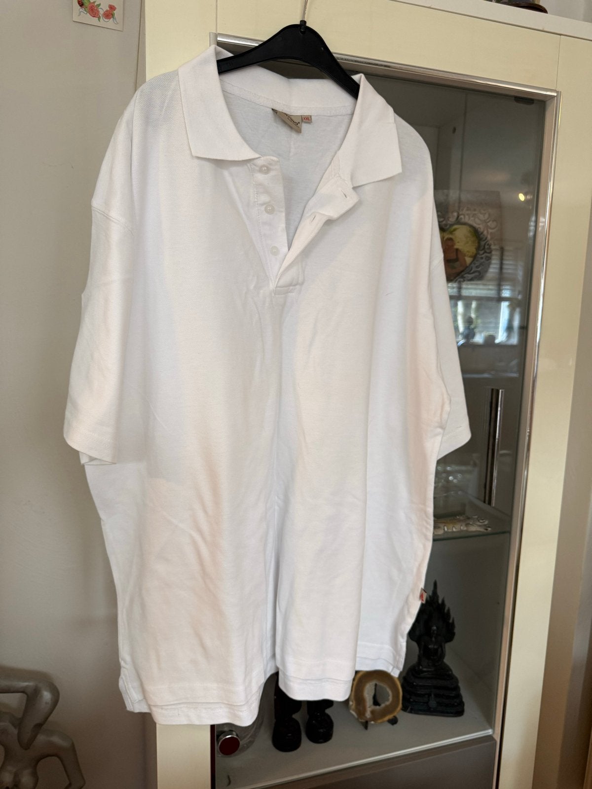 Wit Santino poloshirt korte mouwen XXL maat 48, Ophalen of Verzenden, Zo goed als nieuw, Wit, Shirt of Top