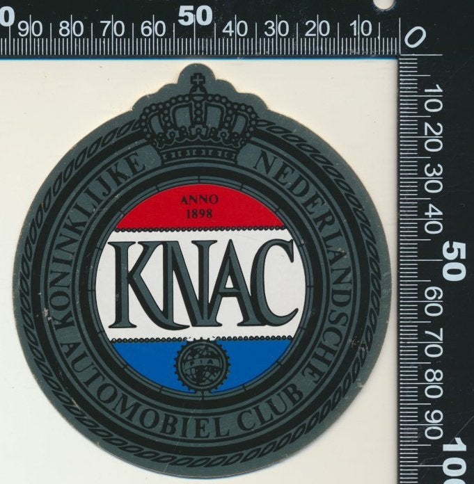 Sticker: KNAC - Koninklijke Nederlandsche Automobiel Club, Verzamelen, Verzenden, Zo goed als nieuw, Auto of Motor