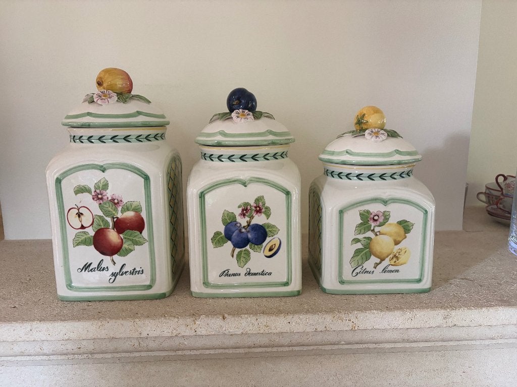 Set van 3 voorraadpotten, Villeroy en Boch, Huis en Inrichting, Keuken | Servies, Klassiek, Ophalen of Verzenden, Zo goed als nieuw