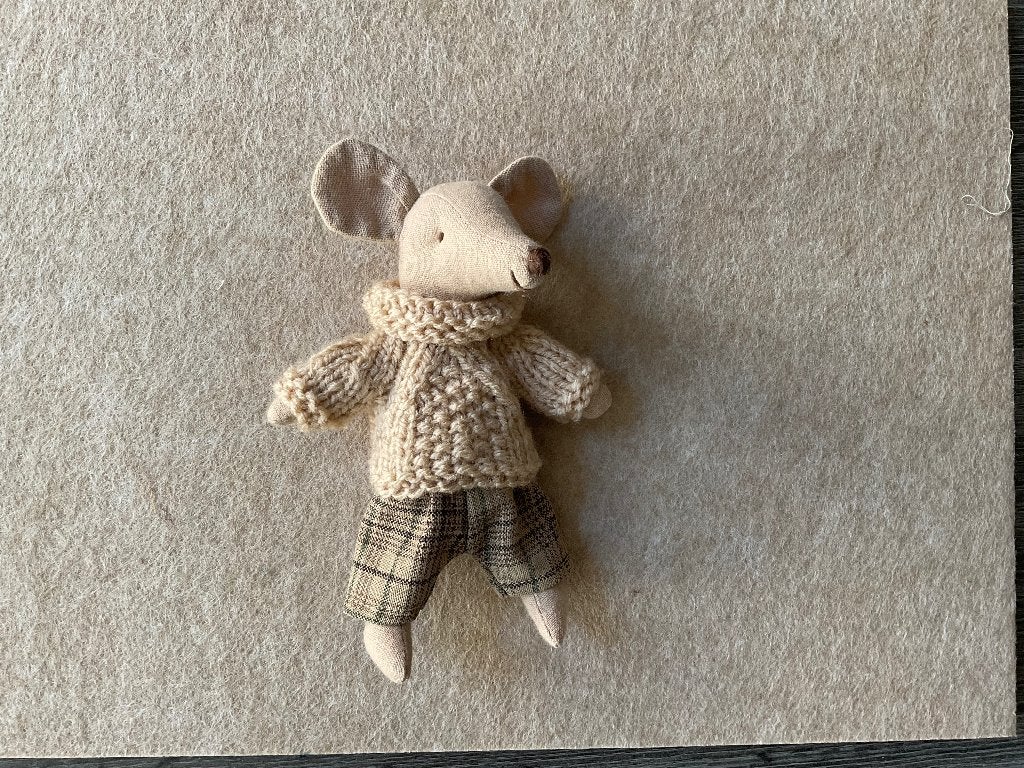 Hand gebreide truitjes voor Maileg muis 12/ 13 cm, Kinderen en Baby's, Verzenden, Nieuw, Overige typen