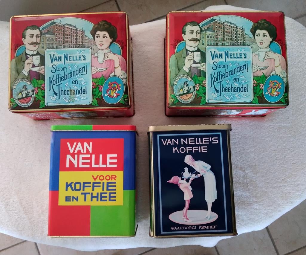 Vintage van Nelle blikken, Verzamelen, Blikken, Ophalen of Verzenden, Gebruikt, Koffie, Van Nelle