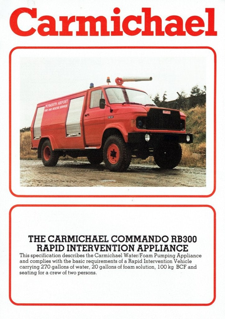 Folder Carmichael Commando RB300 (brandweer - ca.1980), Verzenden, Gelezen, Ford