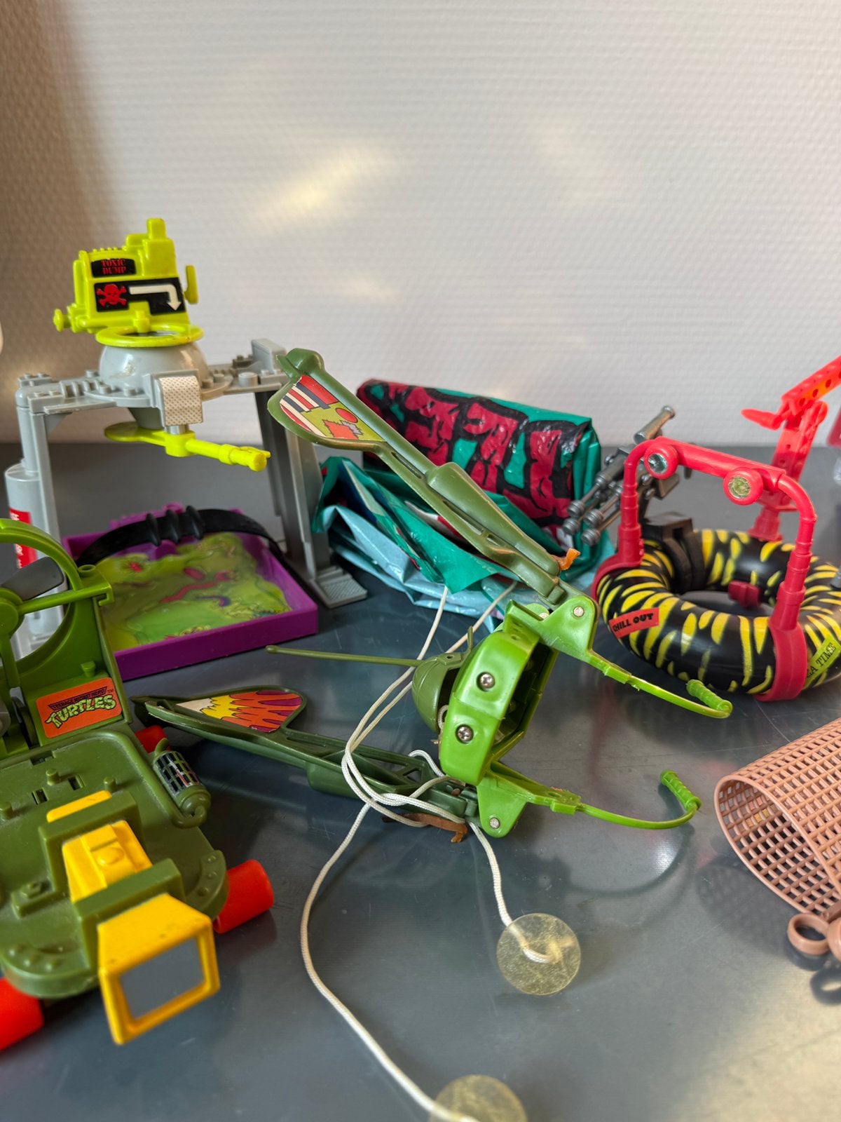 Vintage TMNT Playmates partij – voertuigen en playsets, Ophalen, Gebruikt