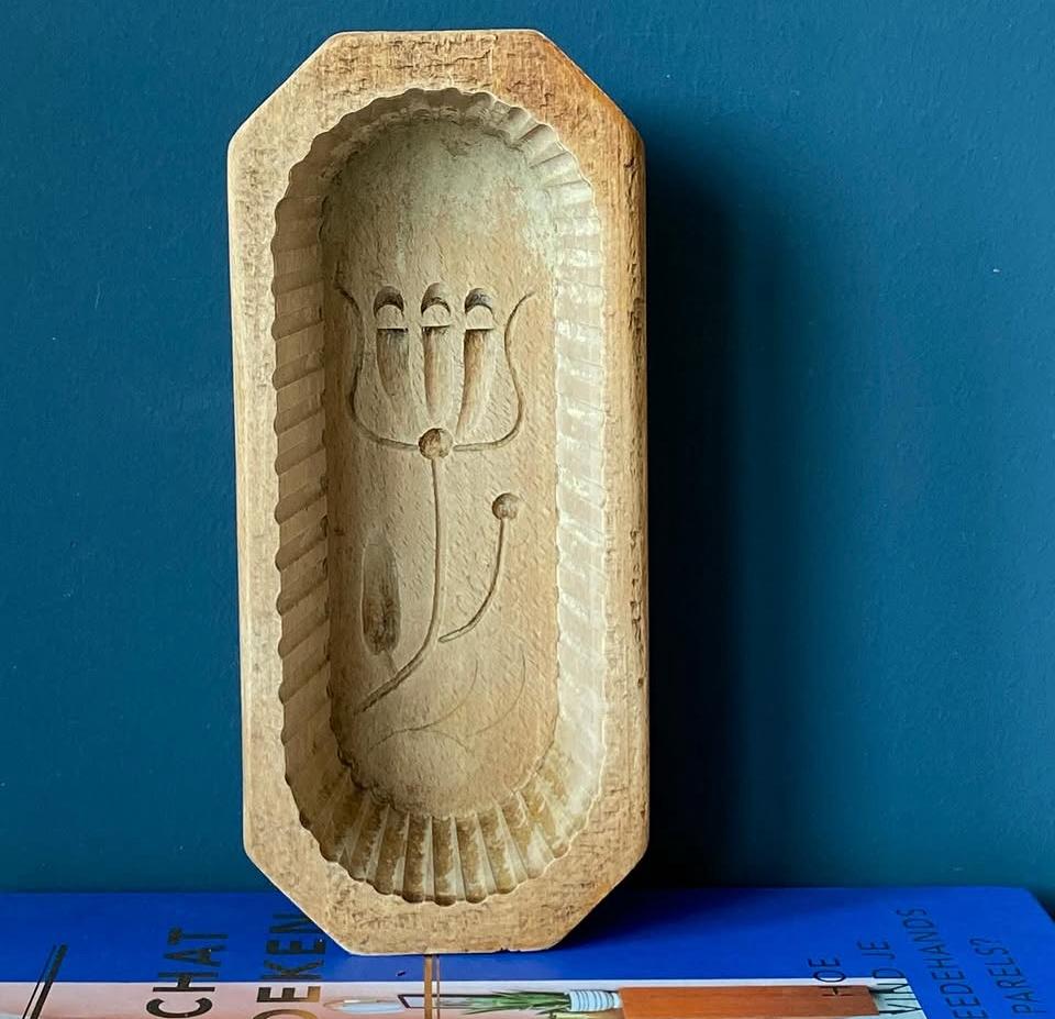 Houten vintage botervorm, Ophalen of Verzenden, Overige stijlen, Overige typen