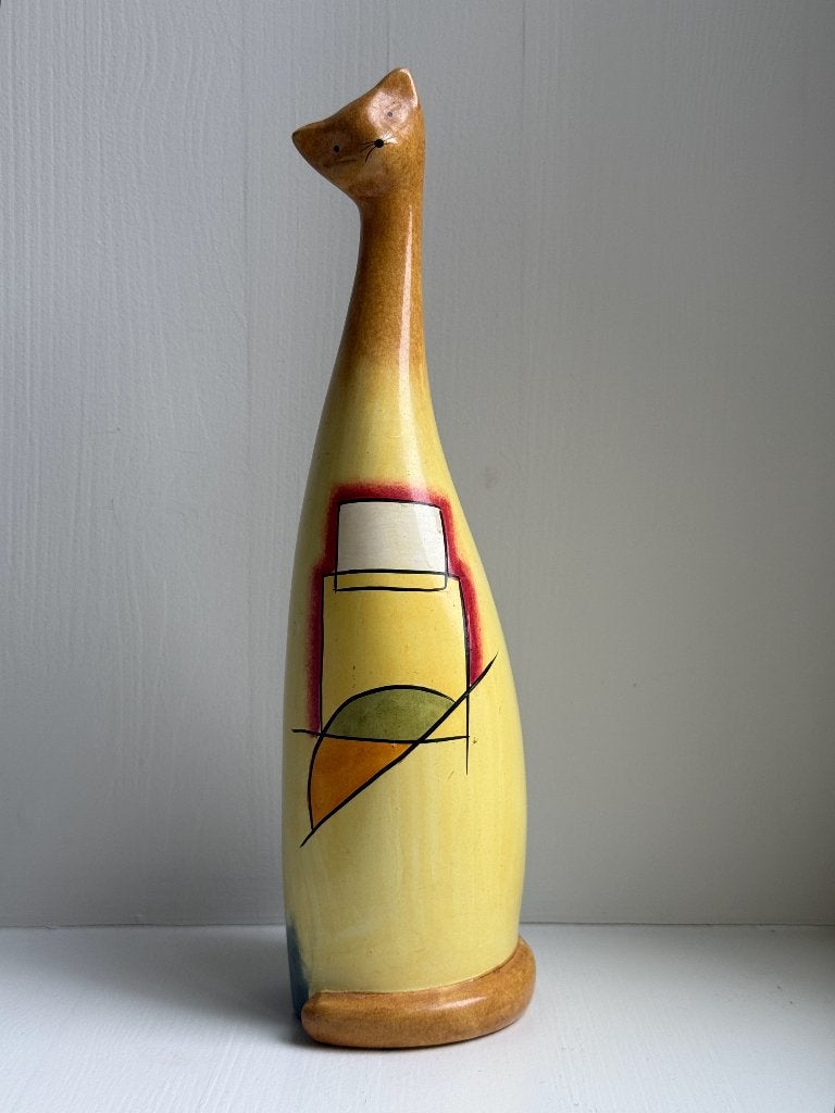 Modern keramieken kattenbeeld 28 cm Gilde Duitsland, Verzamelen, Beelden en Beeldjes, Ophalen of Verzenden, Zo goed als nieuw