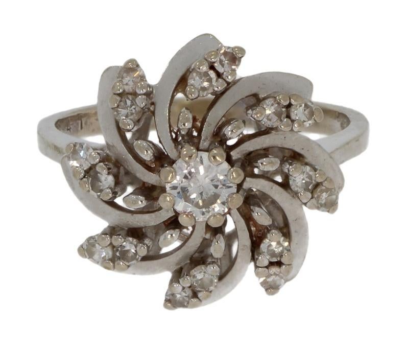 Diamanten luxe 14k gouden rozet dames ring briljant, Voordeelsieraden, Verzenden, Met edelsteen, Dame