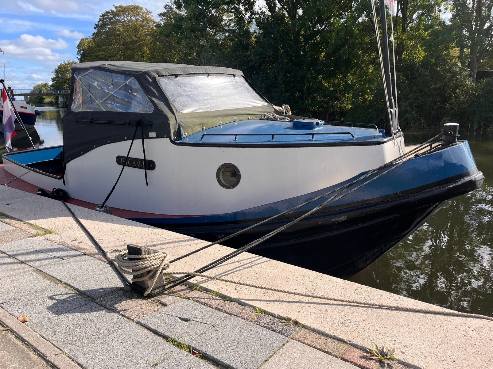 Sleepbootje, opduwer, vlet, Watersport en Boten, Gebruikt, Binnenboordmotor, Diesel, Biminitop