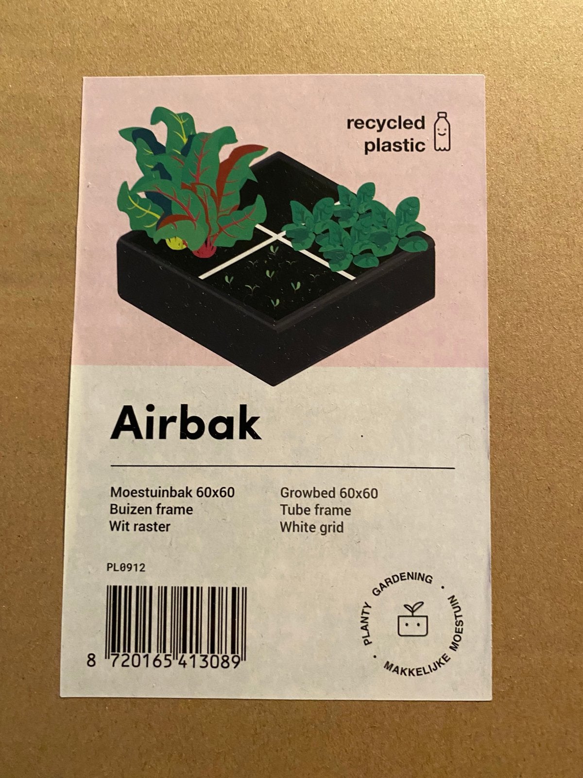 MM-Airbak makkelijke moestuin 60x60 zwart, Ophalen of Verzenden, Nieuw, Overige materialen