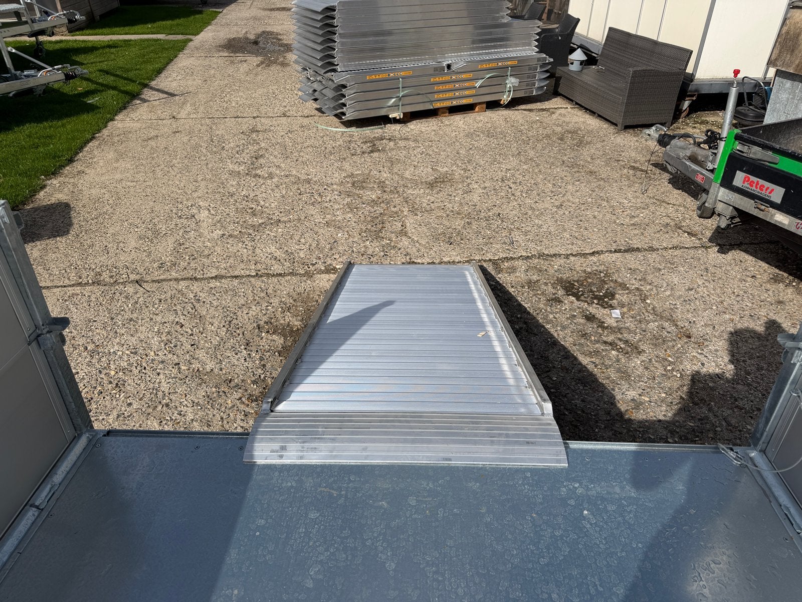 Oprijplaat aluminium 250x95, 1000kg nieuw, Ophalen