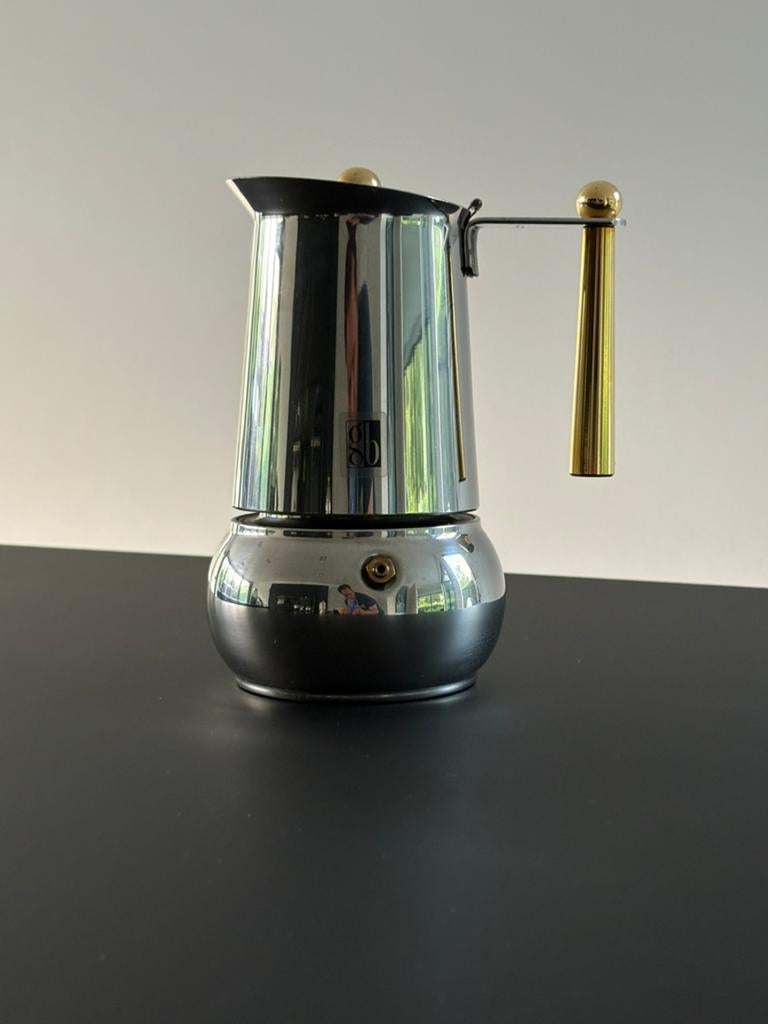 1970’s vintage Guido Bergna Kitty Oro espresso percolator, Ophalen of Verzenden, Zo goed als nieuw