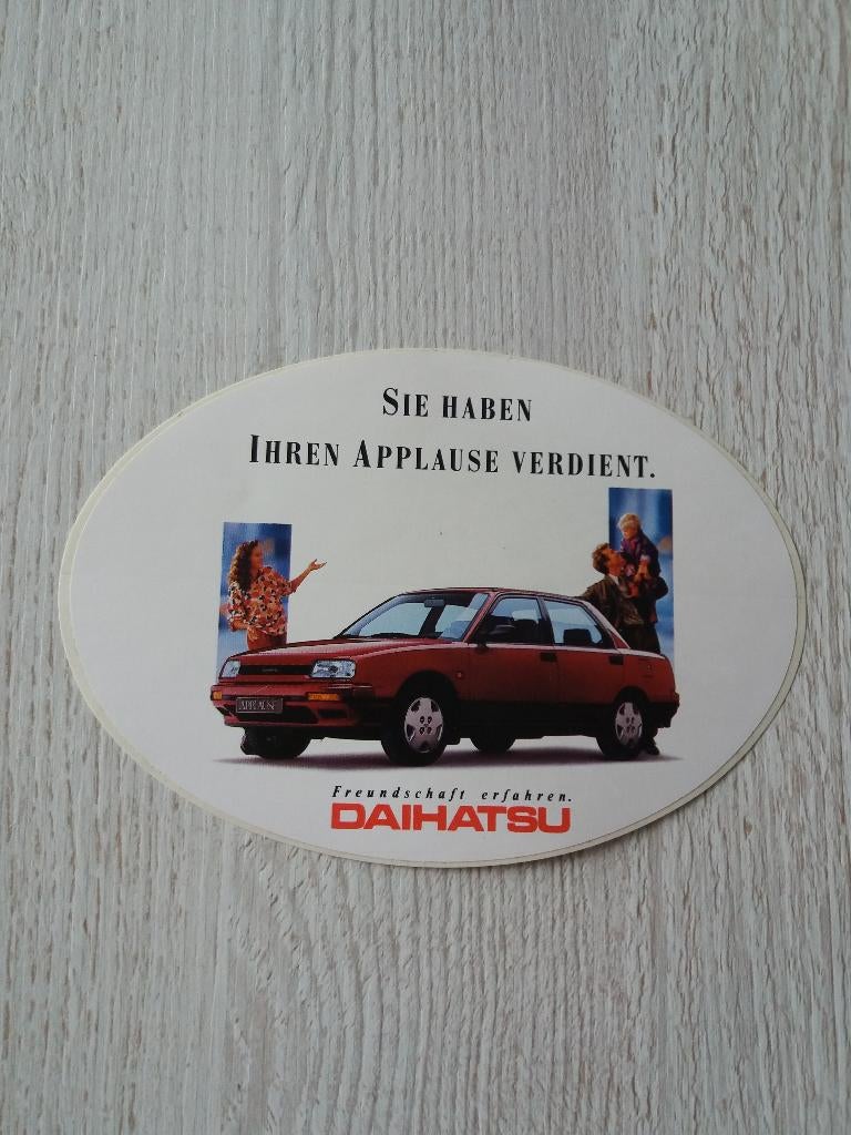 sticker Sie haben Ihren Applause verdient. DAIHATSU, Verzamelen, Ophalen of Verzenden, Zo goed als nieuw, Auto of Motor