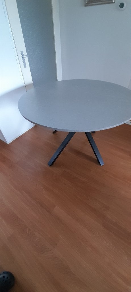 Ronde eettafel en salontafel in marmer look, Ophalen, Overige materialen, Rond, Zo goed als nieuw