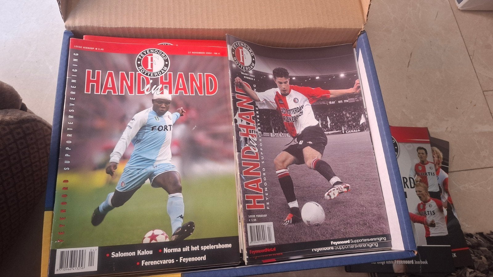 Hand in Hand Feyenoord maandblad meerdere jaren, Verzamelen, Sportartikelen en Voetbal, Ophalen of Verzenden