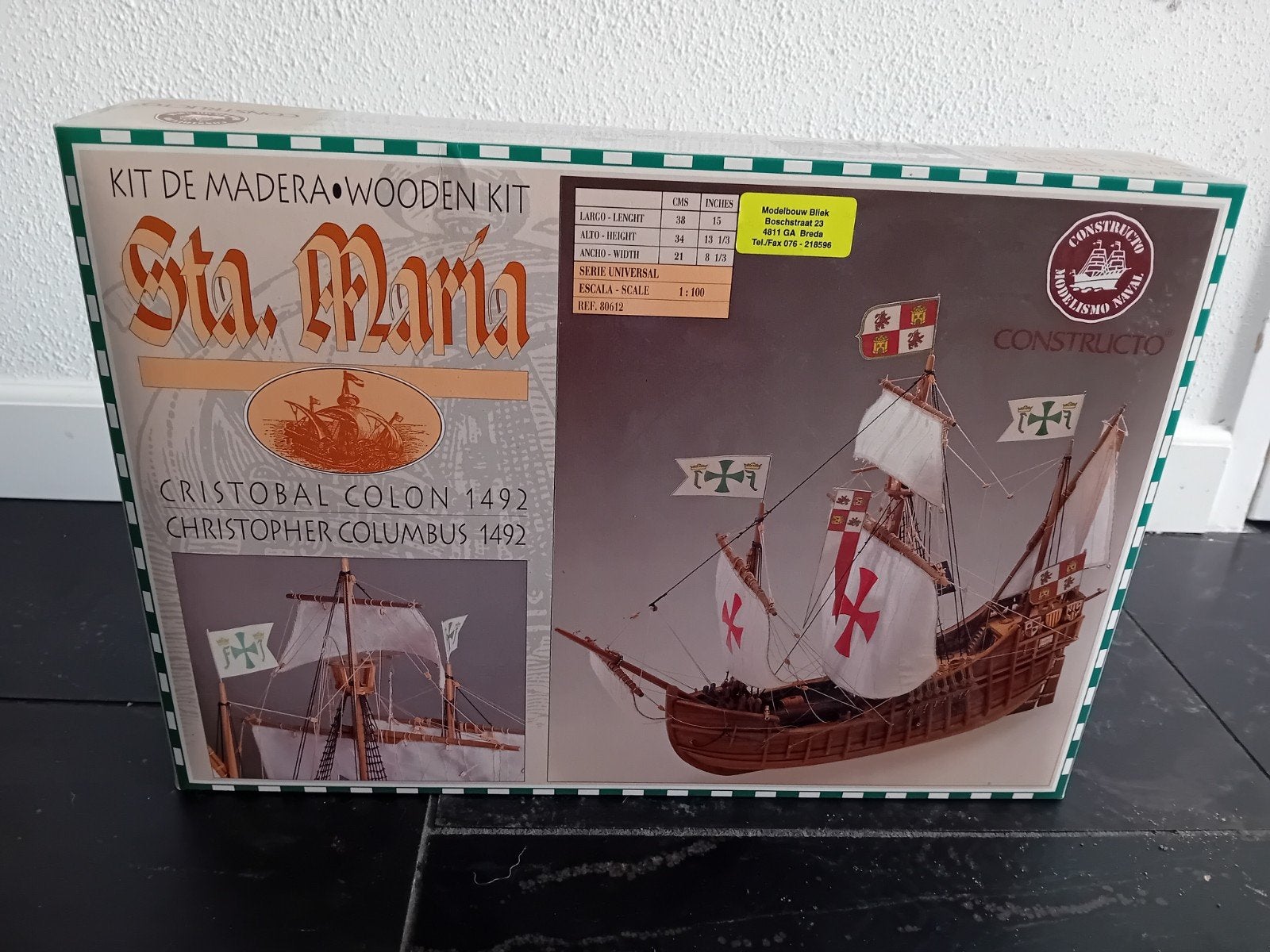 Vintage Constructo Santa Maria Houten Modelbouw Pakket, Ophalen of Verzenden, Gebruikt, 1:50 tot 1:200