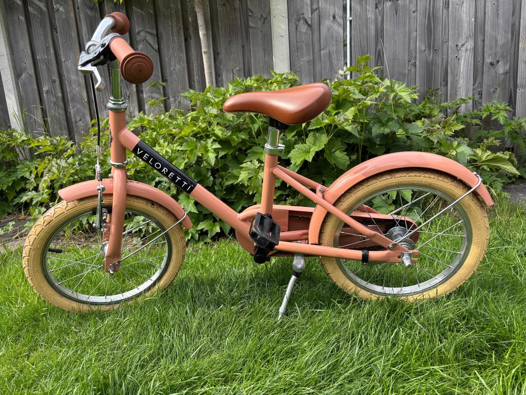 Veloretti Maxi - Salmon - 16 inch, Fietsen en Brommers, Fietsen | Kinderfietsjes, Ophalen, Terugtraprem, Zijwieltjes, 16 tot 20 inch