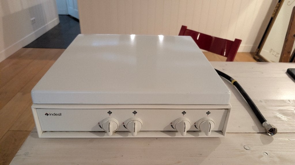 4 pits gaskookplaat, Witgoed en Apparatuur, Kookplaten, Ophalen, Gebruikt, 4 kookzones, Inbouw
