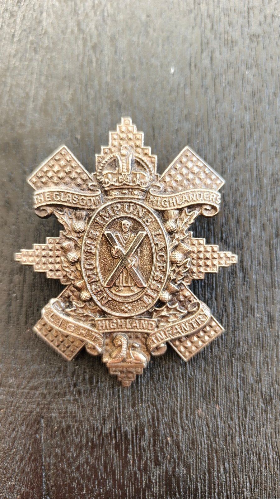 Mooie originele WW2 capbadge 9th HLI, Market Garden., Ophalen of Verzenden, Landmacht, Engeland, Embleem of Badge