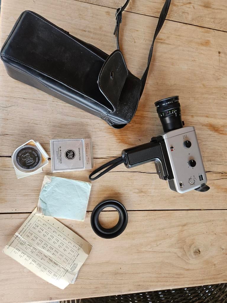 Vintage Nizo 156 Super 8 Camera met accessoires, Ophalen of Verzenden, 8mm, Camera