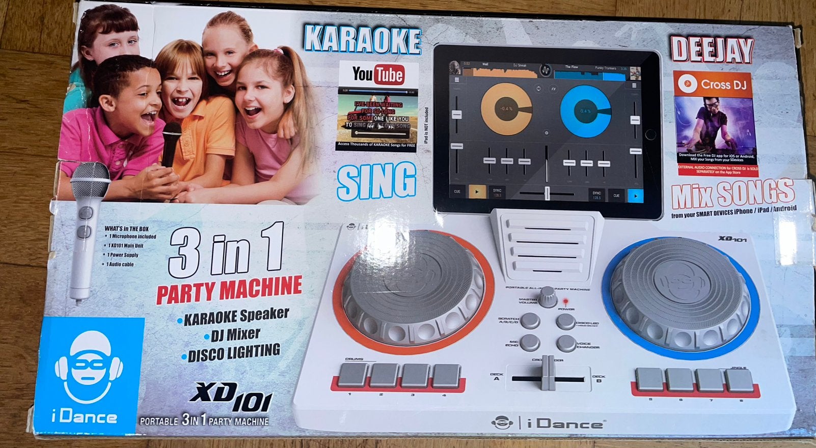 iDance XD101 3-in-1 Party Machine Karaoke DJ Mixer, Ophalen of Verzenden, Zo goed als nieuw, Overige merken