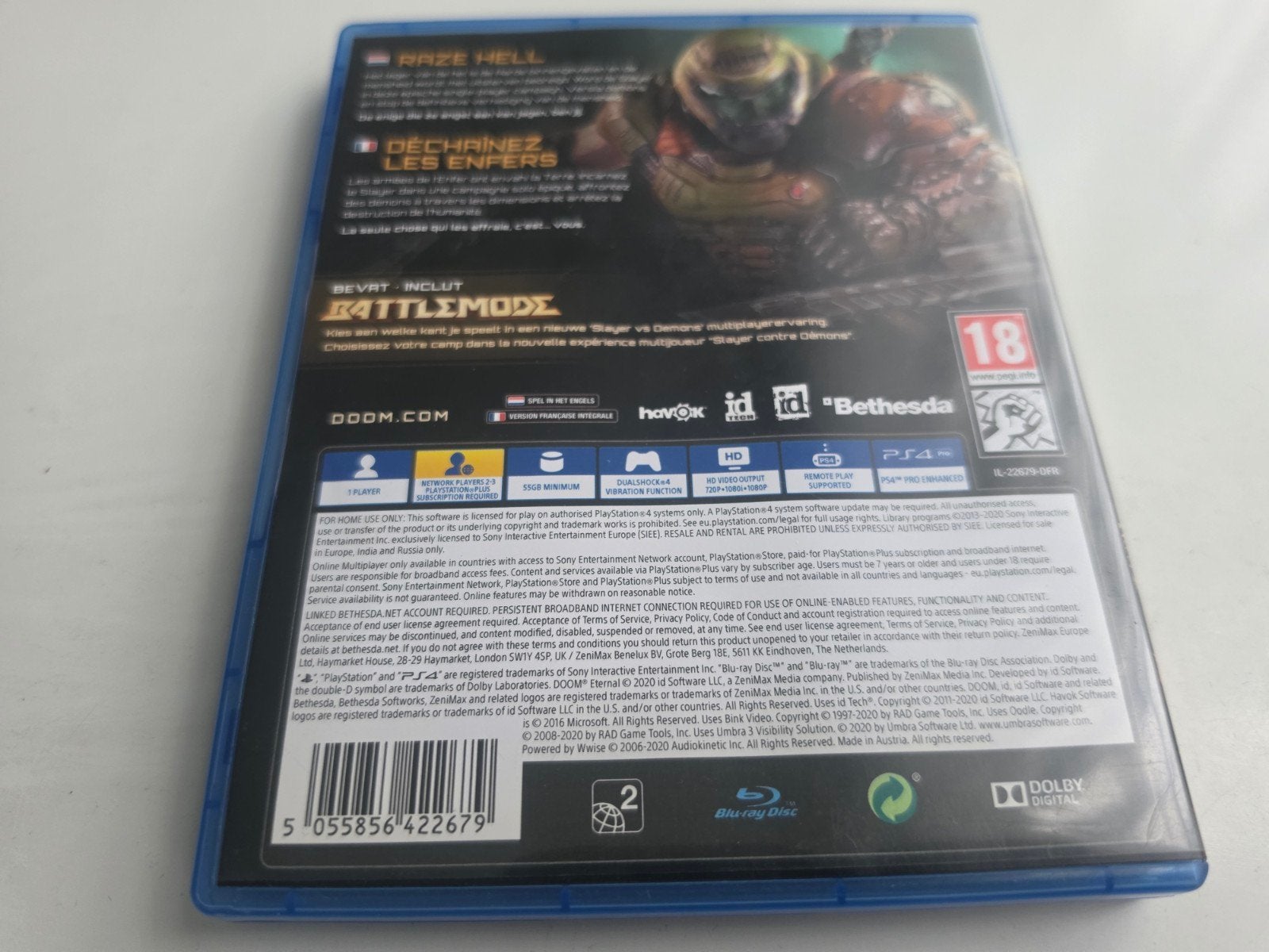 DOOM ETERNAL voor Playstation 4 en 5 Lees Beschrijving Aub, Spelcomputers en Games, Vanaf 18 jaar, Bethesda NL, 1 speler, Bethesda EU