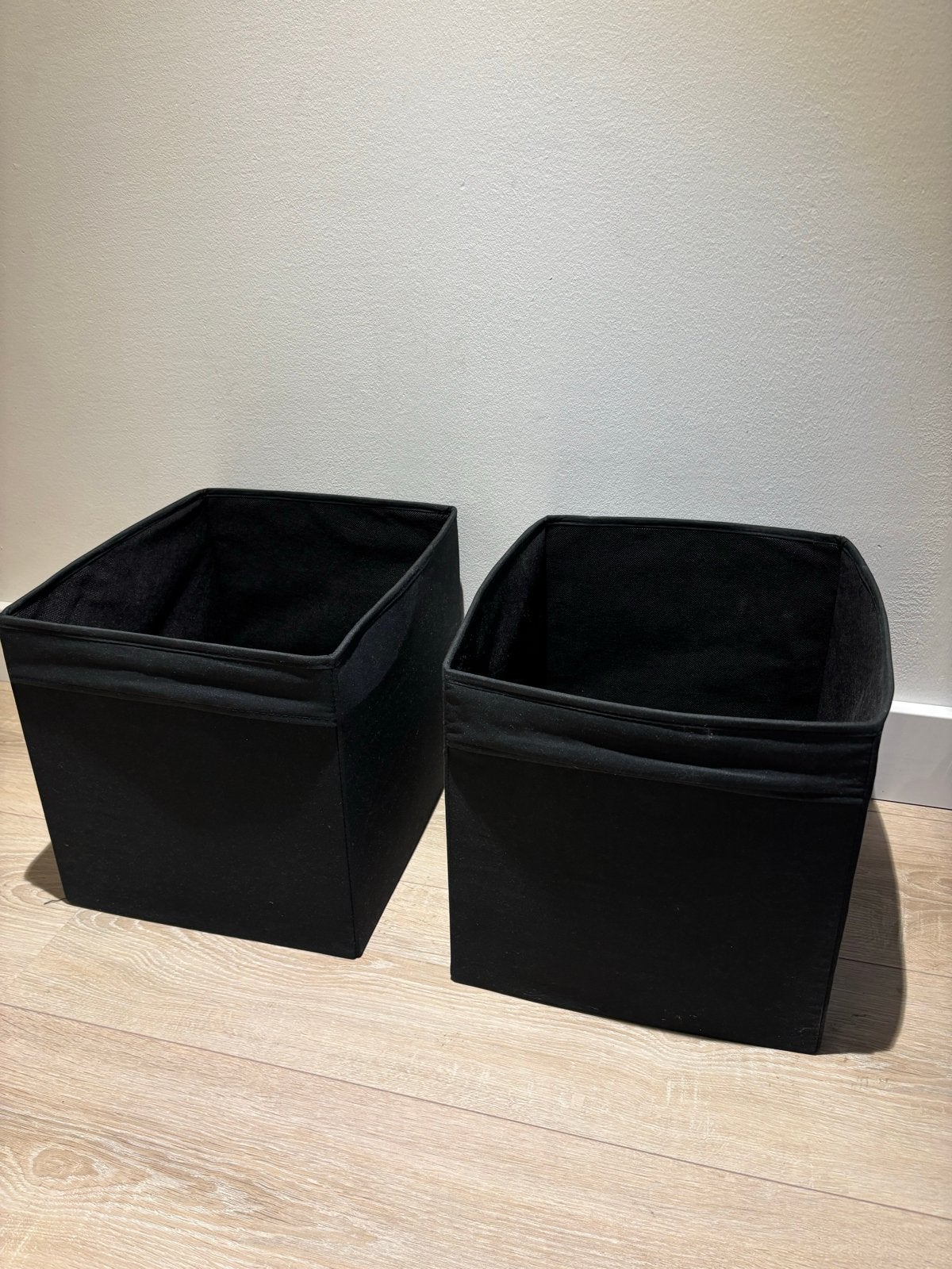 IKEA DRÖNA Opbergboxen Zwart (2 stuks), Gebruikt, Ophalen of Verzenden, 5 – 50, Minder dan 50 cm