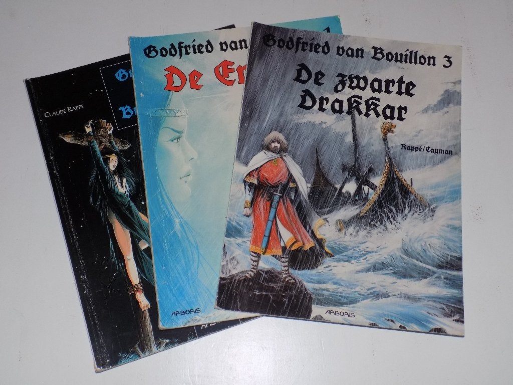 Godfried van Bouillon || Serie 1 .. 3 [redelijk nietgaatjes], Complete serie of reeks, Ophalen of Verzenden, Gelezen