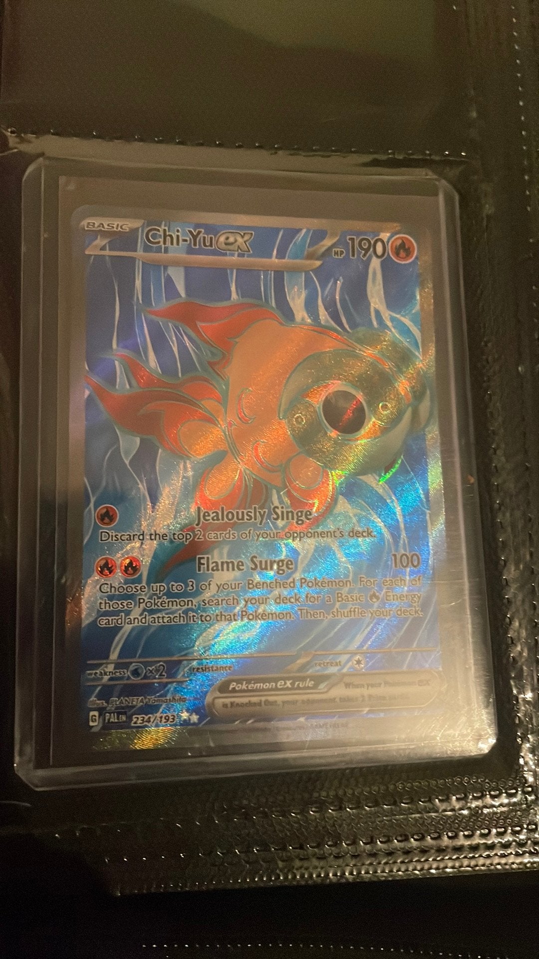 Chi-yu ex pokemon kaart nm conditie, Ophalen of Verzenden, Zo goed als nieuw