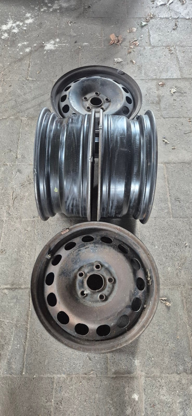 Stalen velgen 15 inch - Gebruikt 4 stuks, Ophalen, Gebruikt