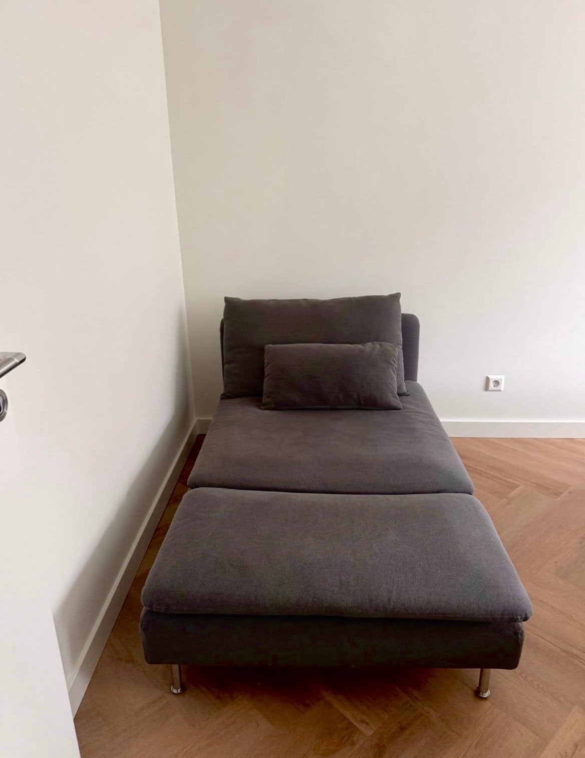 IKEA Söderhamn chaise longue - Donkergrijs, Eenpersoons, Ophalen of Verzenden, Zo goed als nieuw, Minder dan 150 cm